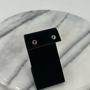 Handmade sterling silver Red Rudy stud earrings